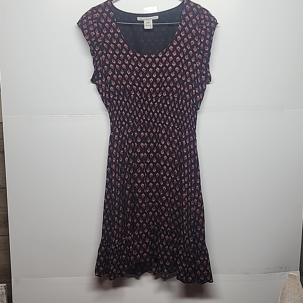 American Rag Black Dress with Pink Floral Print